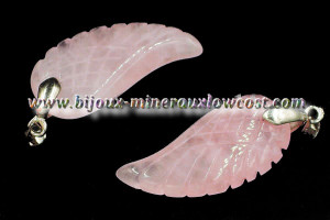 AILES D'ANGES EN QUARTZ ROSE