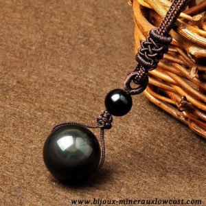 PENDENTIF BILLE OEIL CELESTE